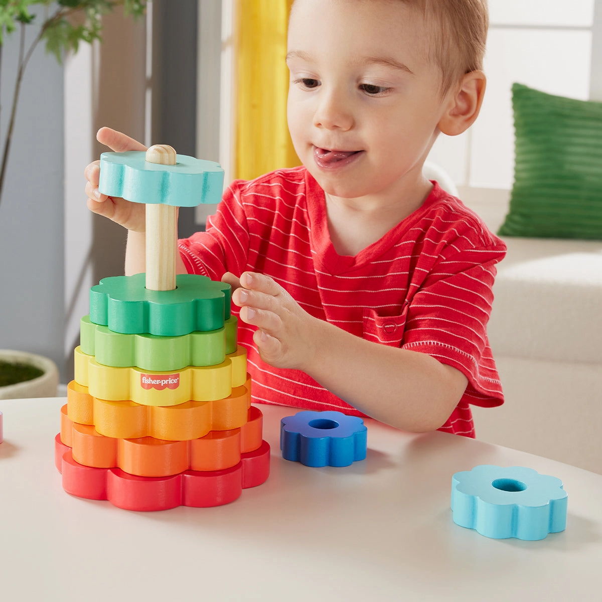 FISHER PRICE WOODEN RING STACKER