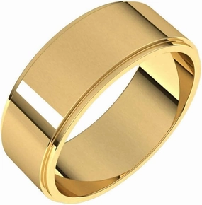 Flat Wedding Band Beveled Edge Solid 925 Sterling Silver Real 10k 14k 18k Yellow Rose White Gold OR Platinum Ring Classic Plain Stepped 3mm 4mm 5mm 6mm 8mm
