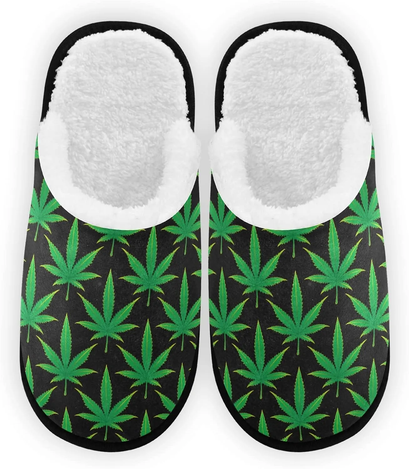 Floral Leaf Slippers, Soft Memory Foam Non-Slip Indoor House Slippers Home Shoes for Bedroom Hotel Travel Spa