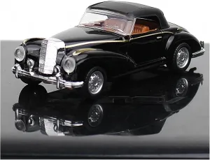 for Retro Convertible Vintage Car Diecast Alloy Mini Model Metal Toy Vehicle Simulation Ornaments Small Car 1:32(Black-with Soft top)