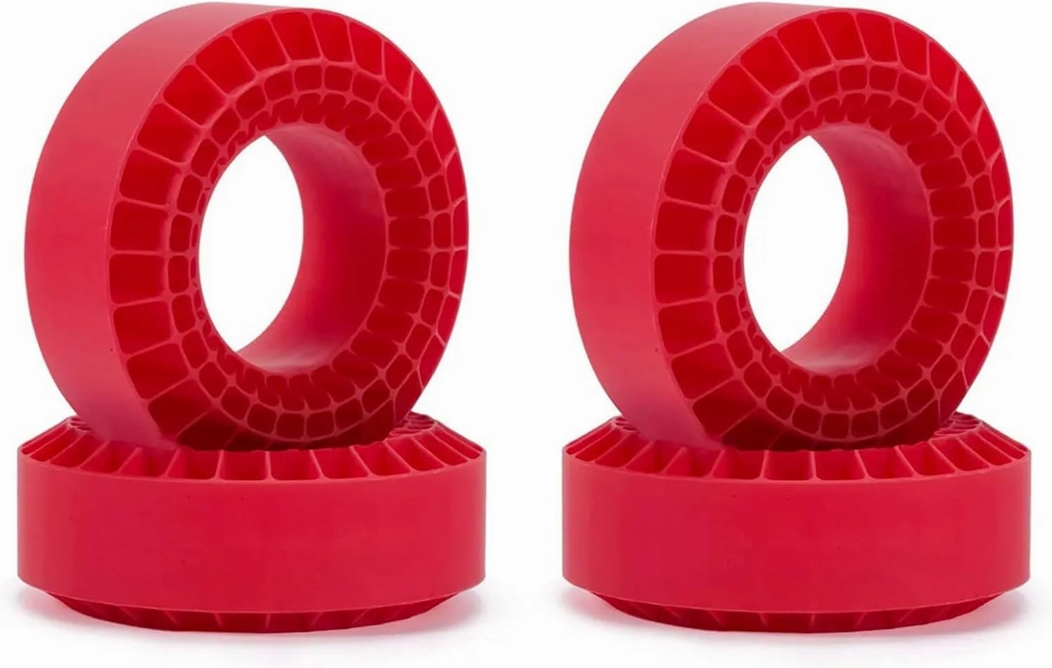 for Axial for SCX10 for Capra for TRX4 for BRX01 for TF2 for GEN8 for 1/10 RC Crawler 1.9" Wheel Tires Silica Gel Insert Foam Soft 108mm RC Car Parts(Red)