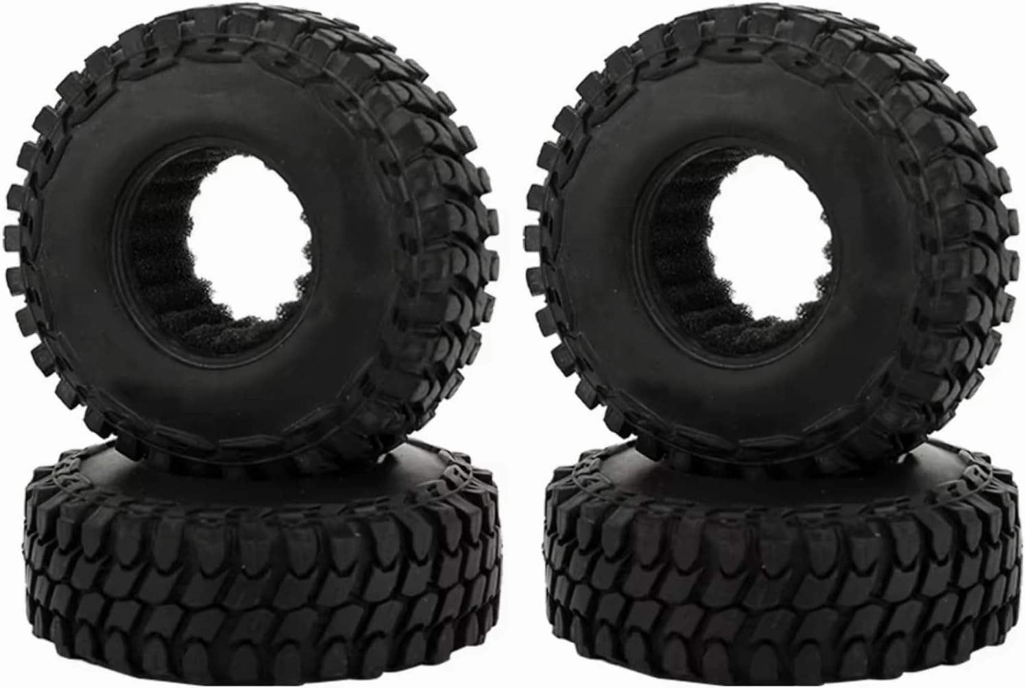 for FMS for FCX24 Enduro24 for Traxxas for TRX4M 1/24 4PCS 1.0 Soft Rubber Wheel Tire 52mm RC Crawler Car Parts RC Car Parts