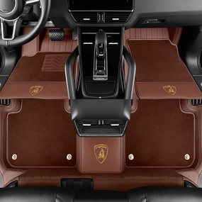 for Lamborghini Gallardo LP 570-4 Blancpain LP570-4 2011 Car Floor Mats Real Cowhide Floor Mat Custom Made Fully Surrounded Car Floor Mats Full Protection Full Set,C-Pure Cowhide