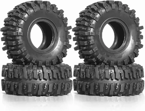 for TRX4M for SCX24 for AX24 Upgrade Parts Accessories 4pcs 55mm 1.0" Soft Rubber Wheel Tire Mud Tire for 1/18 1/24 RC Crawler Car Rc Car Tires