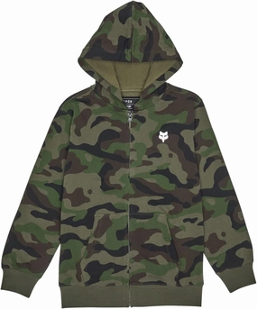 Fox Racing Boys' Youth Camo Fleece Zip-up Hoodie