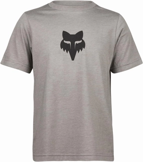 Fox Racing Youth Fox Legacy Short Sleeve T-Shirt, Heather Graphite, Large