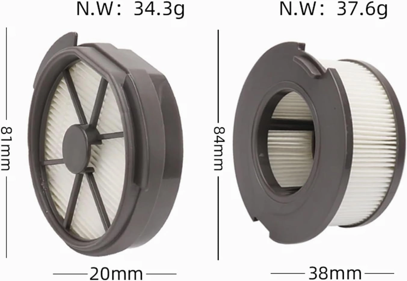 Front Filter Rear Filter .Compatible for Puppyoo T12 T12 Plus Pro. Handheld Vacuum Cleaner Replacement Accessories(1 pcs)