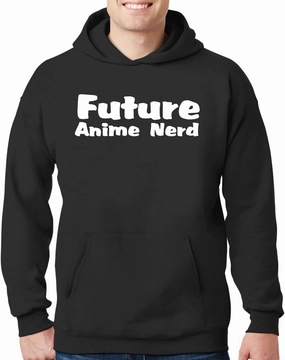 Future Anime Nerd - New Adult Men's Hoodie Sweatshirt CP05 Black