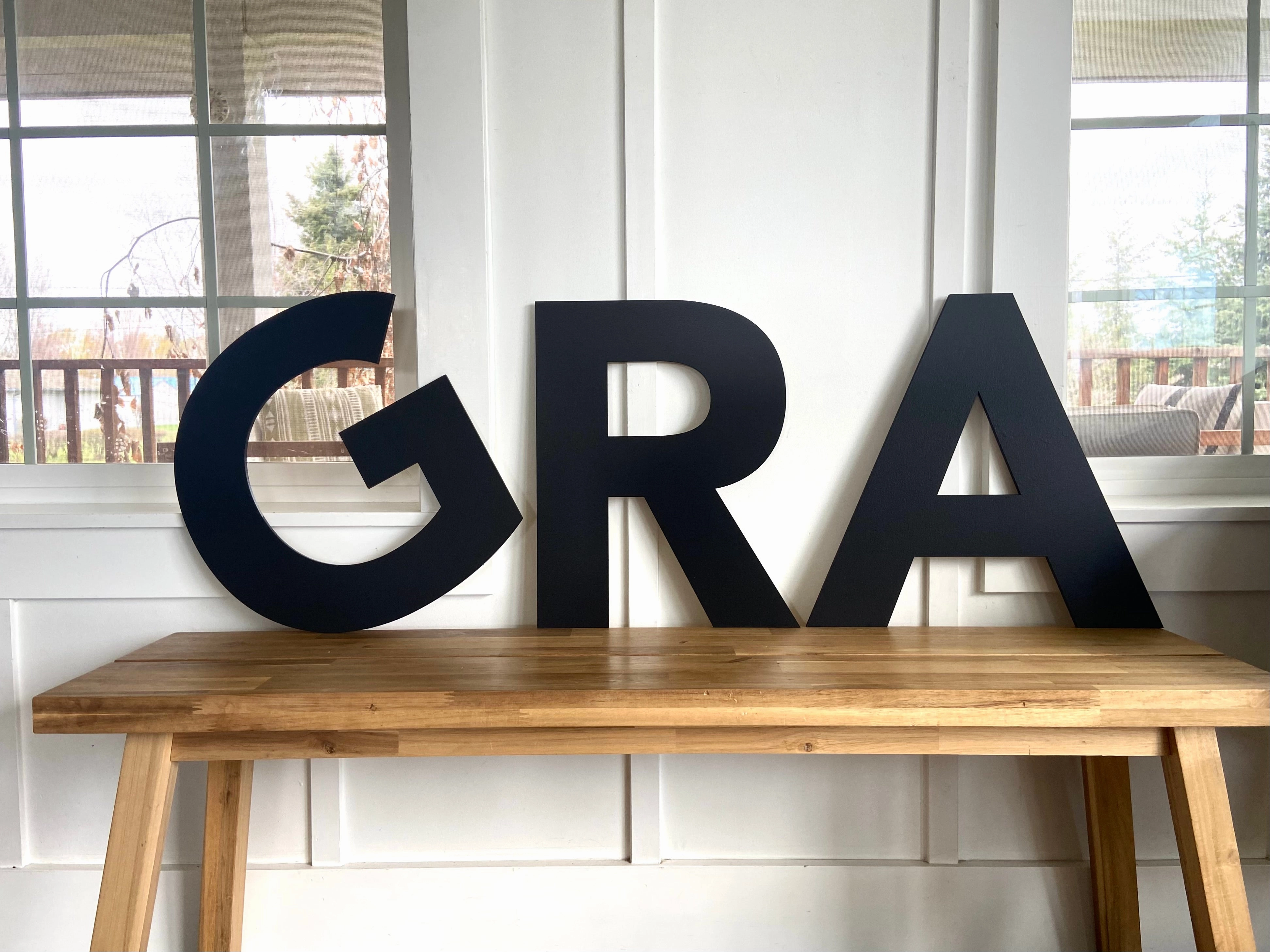 G - 16” Letter Painted Black Alphabet Letters
