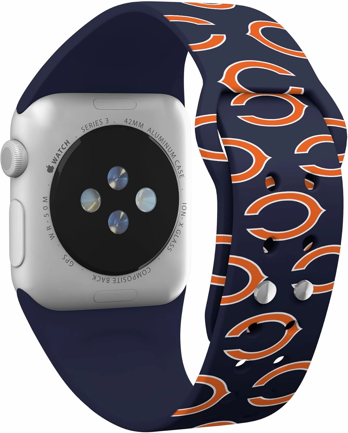 Game Time Chicago Bears HD Watch Band Compatible with Apple Watch