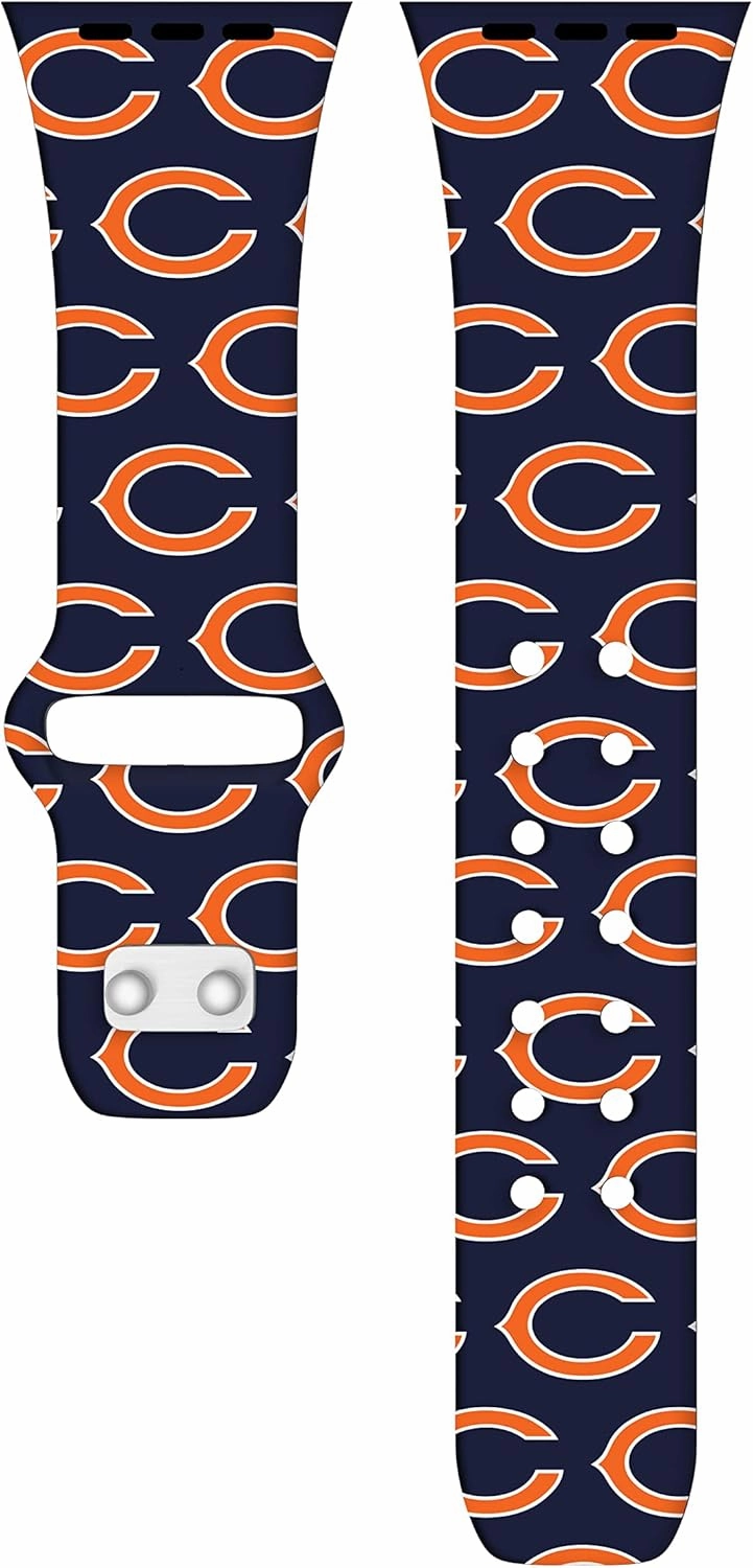 Game Time Chicago Bears HD Watch Band Compatible with Apple Watch