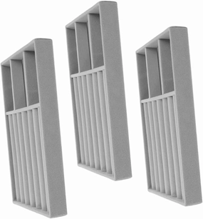 Garneck Jewelry Organizer Trays 3 Pack Bracelet Display Necklace Ring Holder Soft Velvet Lined Stackable Space-saving