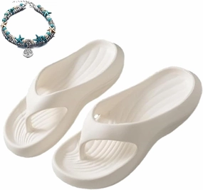 GDSAFS Pillow Arch Support Flip Flops, 2025 New Non-Slip Soft Comfortable Walking Platform Sandals, Orthopedic Beach Slippers