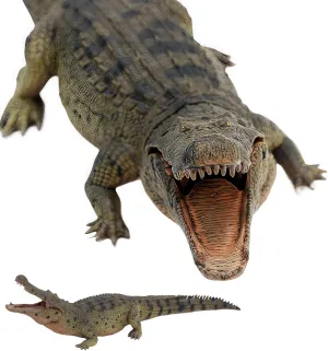 Gemini&Genius Giant Crocodile Toy, Large 15 Inches Length Realistic Alligator Action Figure Toy, Wildlife Aligator with Moveable Jaw Toy Gift, Display and Collectible Toy for Kids or Animal Collector