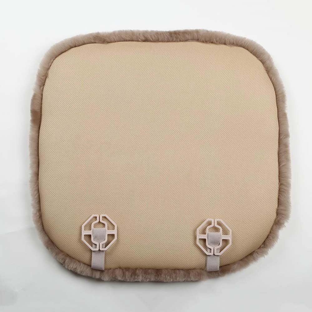 Genuine Sheepskin Car Seat Cushion Natural Fur Wool Seat Cover for Cars Trucks SUV Soft Comfort Office Chair Protector Pad Car Accessories Universal Fit