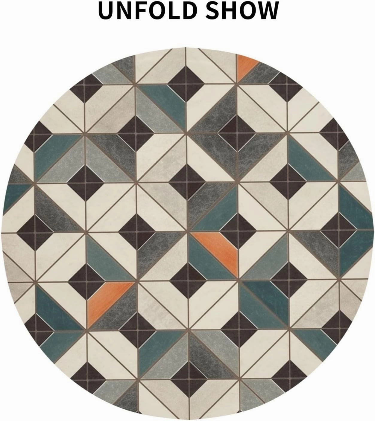 Geometric Tiles Print Tablecloth Spill-Proof Water Table Cloth Decorative Fabric Table Cover for Home Kitchen Indoor and Outdoor Dining Table 60 Inch