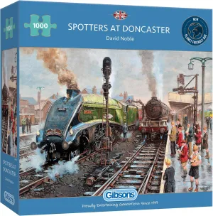 Gibsons Puzzle – Spotters at Doncaster by David Noble – 1000 Piece Puzzle for Kids and Adults – Ages 14 Years Old and Up
