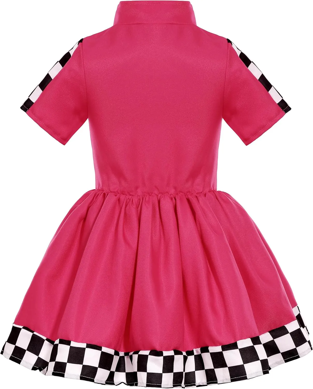 Girls Race Car Driver Costume Racing Suit Racer Dress Halloween Dress Up