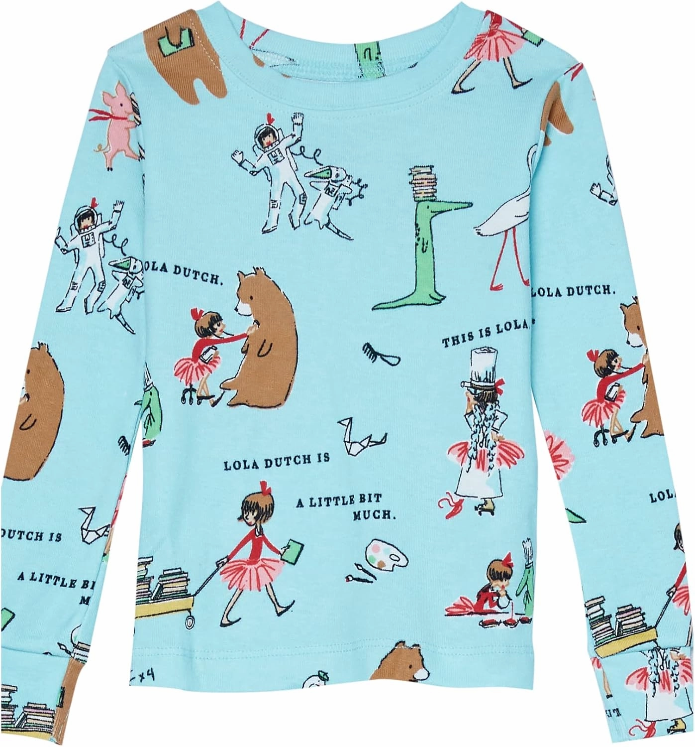 Girls' Long Sleeve Printed Pajama Set