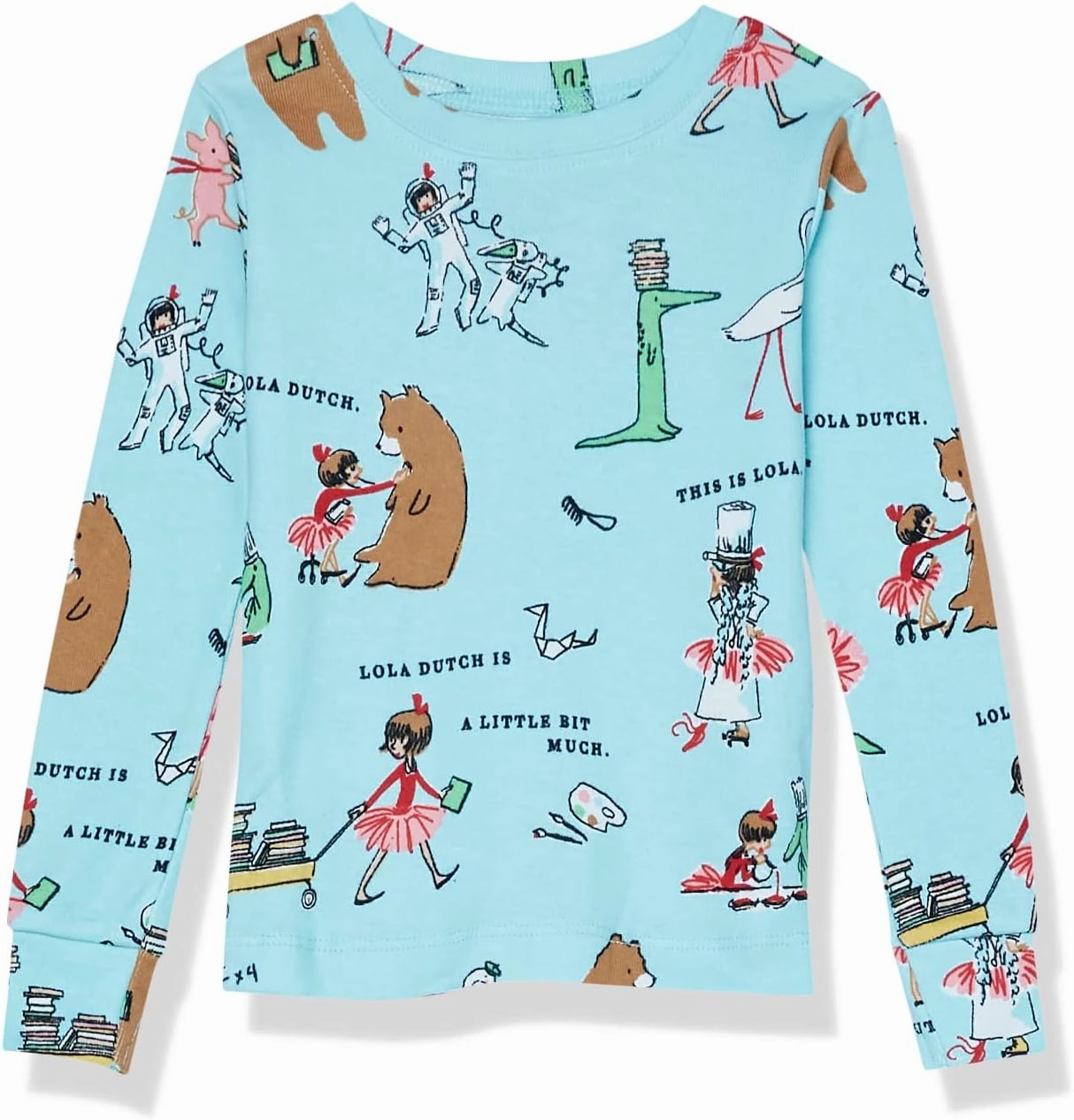 Girls' Long Sleeve Printed Pajama Set