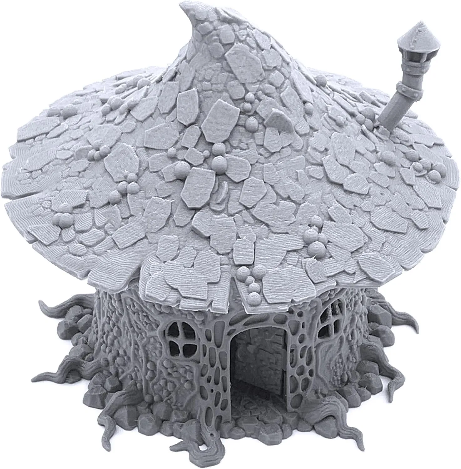 Goblin Mushroom Hovel by Printable Scenery - Compatible with Dungeons and Dragons (DND, D&D), 28mm Miniature Wargaming, Tabletop RPGs, Wargame Scenery