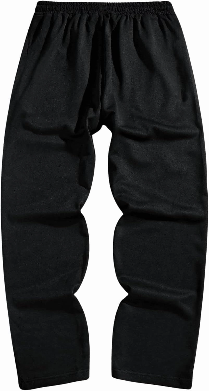 GORGLITTER Men's Graphic Baggy Sweatpants Wide Leg Y2K Drawstring Stacked Jogger Pants with Pockets