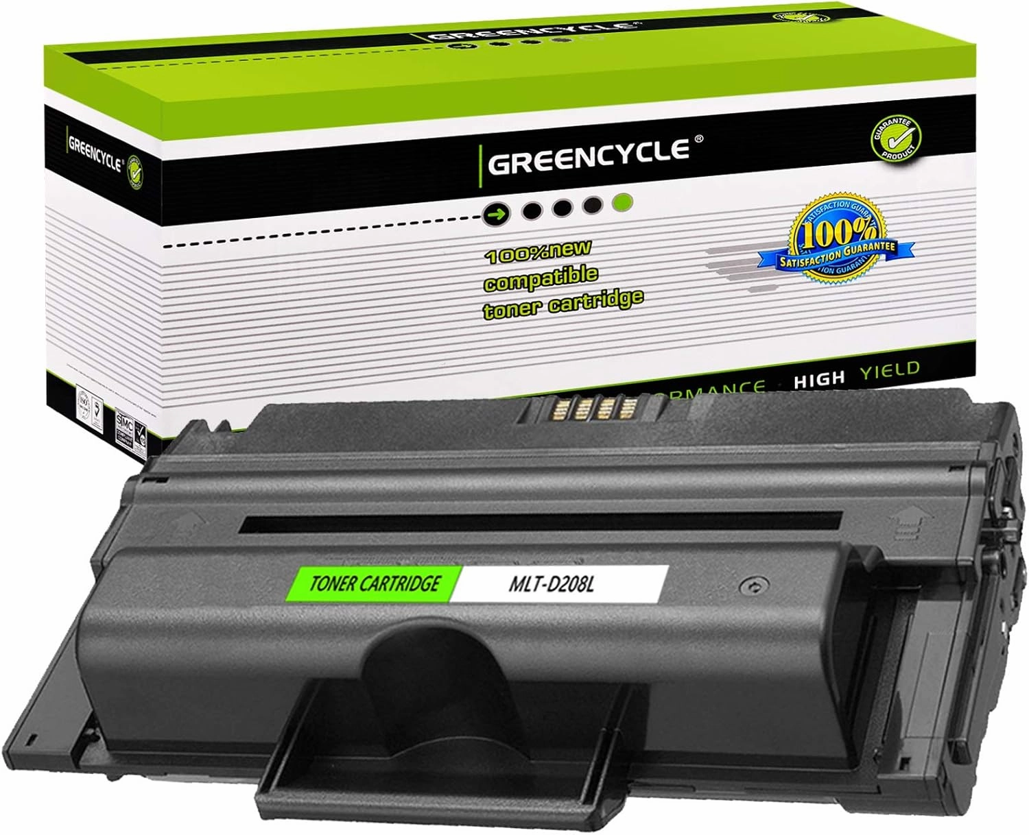 greencycle High Yield Compatible Toner Cartridge Replacement for Samsung MLT-D208L MLT D208L 208L Use for Xpress SCX-5635FN SCX-5835FN Printer (Black, 1-Pack)