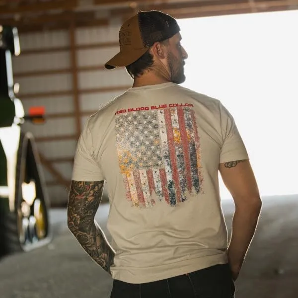 Grunt Style Red Blood Blue Collar Men's T-Shirt