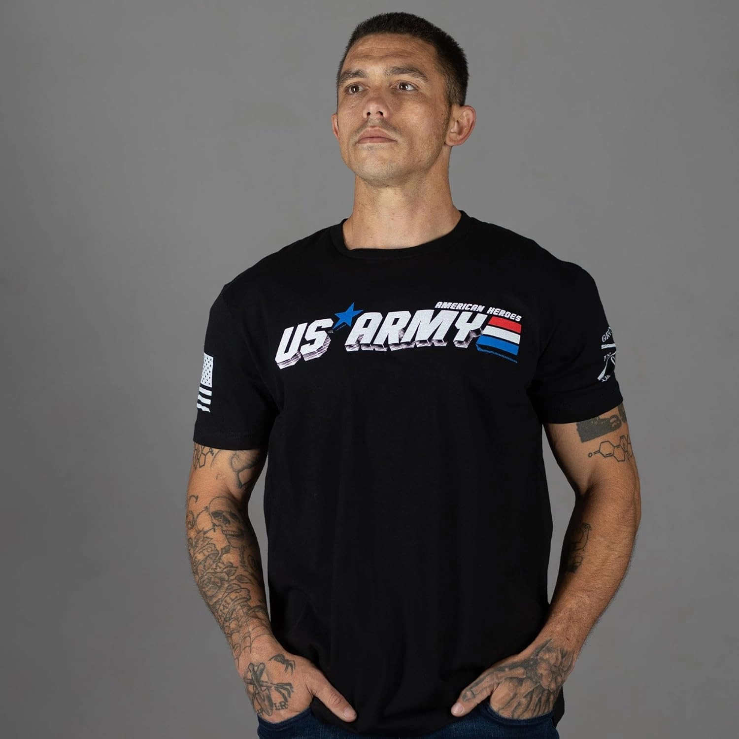 Grunt Style American Heroes Army Men's T-Shirt