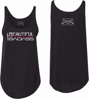 Grunt Style Beautiful Badass Women's Flowy Tank Top