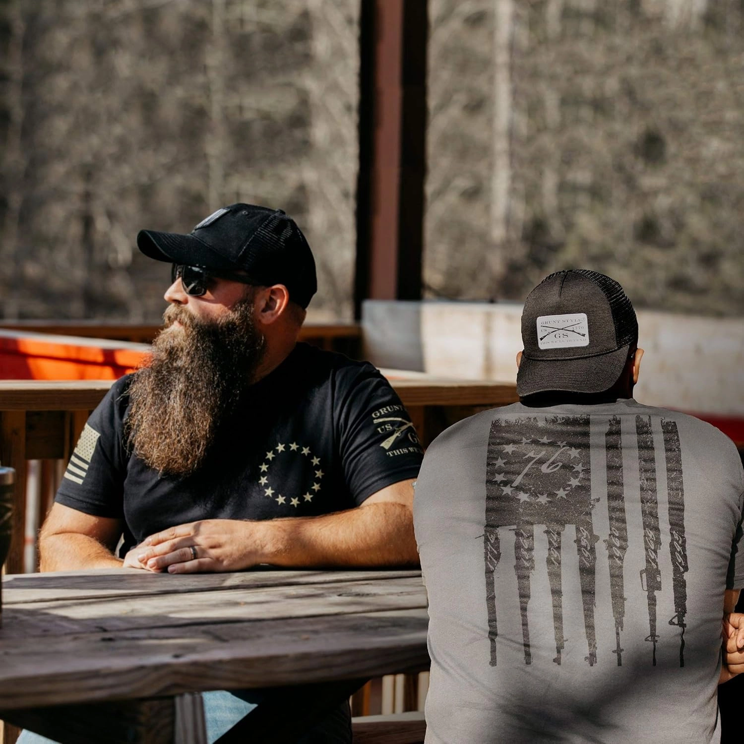 Grunt Style Betsy Rifle Flag Men's T-Shirt