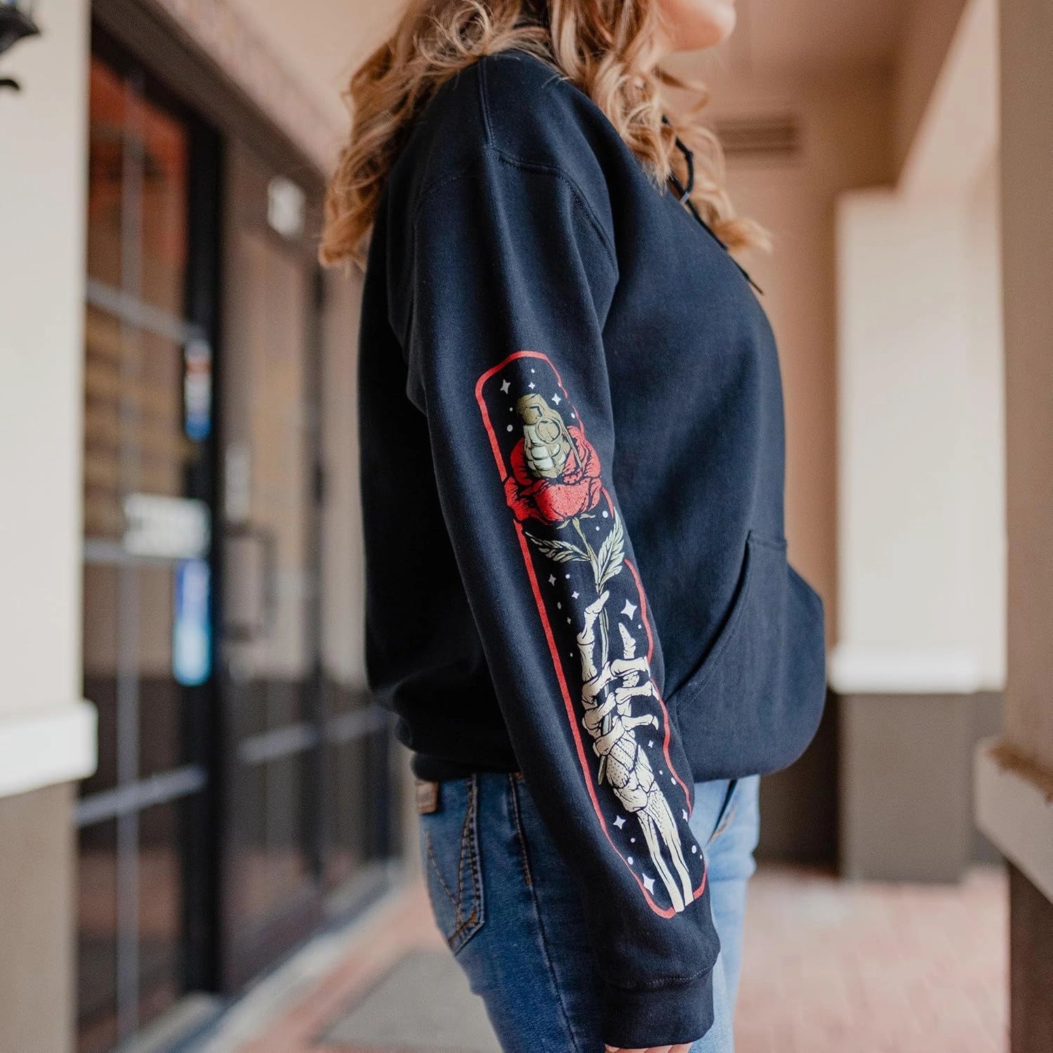 Grunt Style Death Rose Men's Pullover Hoodie