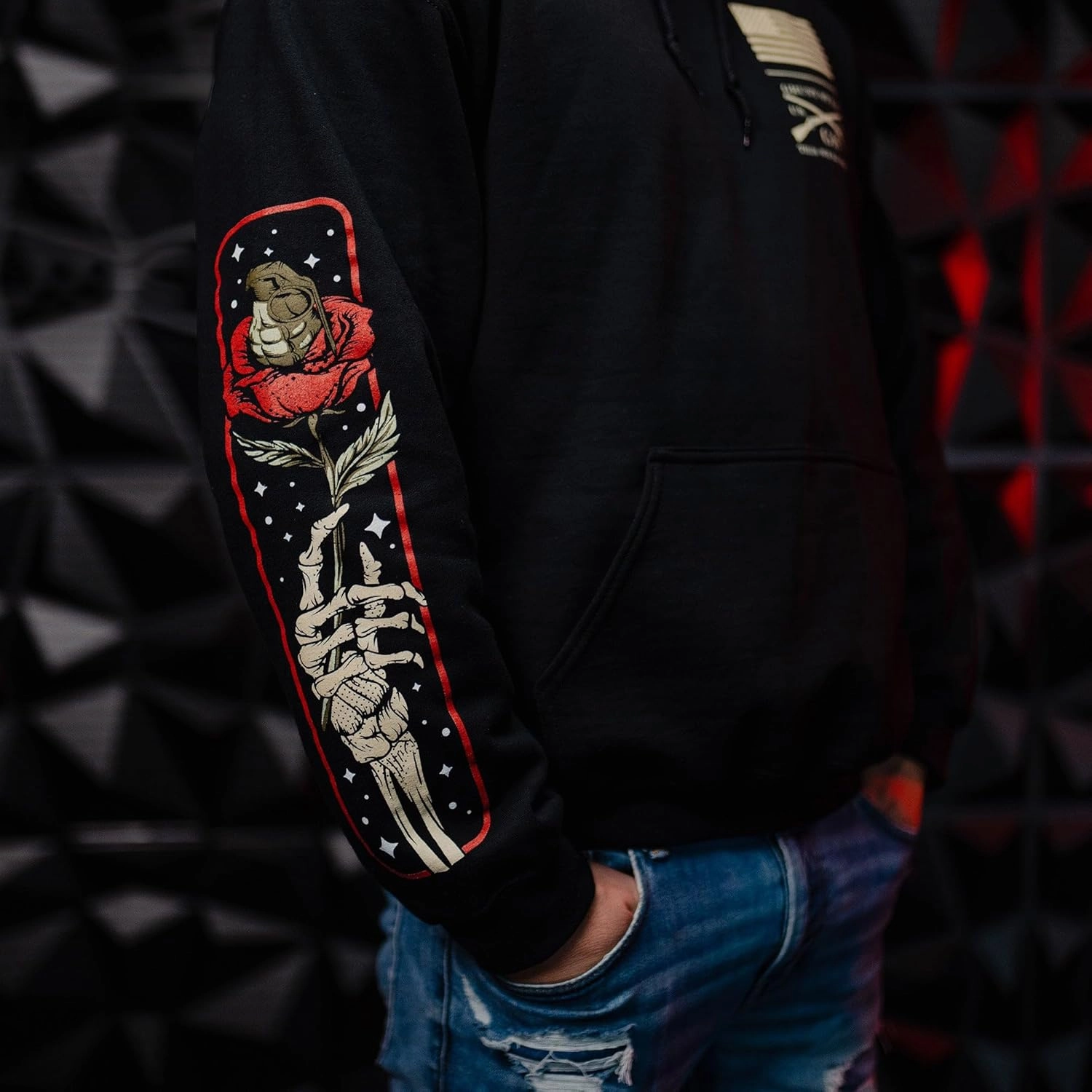 Grunt Style Death Rose Men's Pullover Hoodie