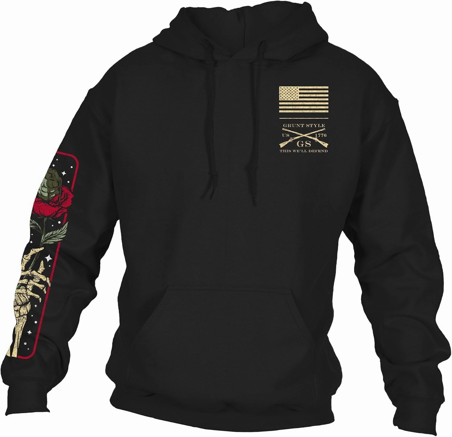 Grunt Style Death Rose Men's Pullover Hoodie