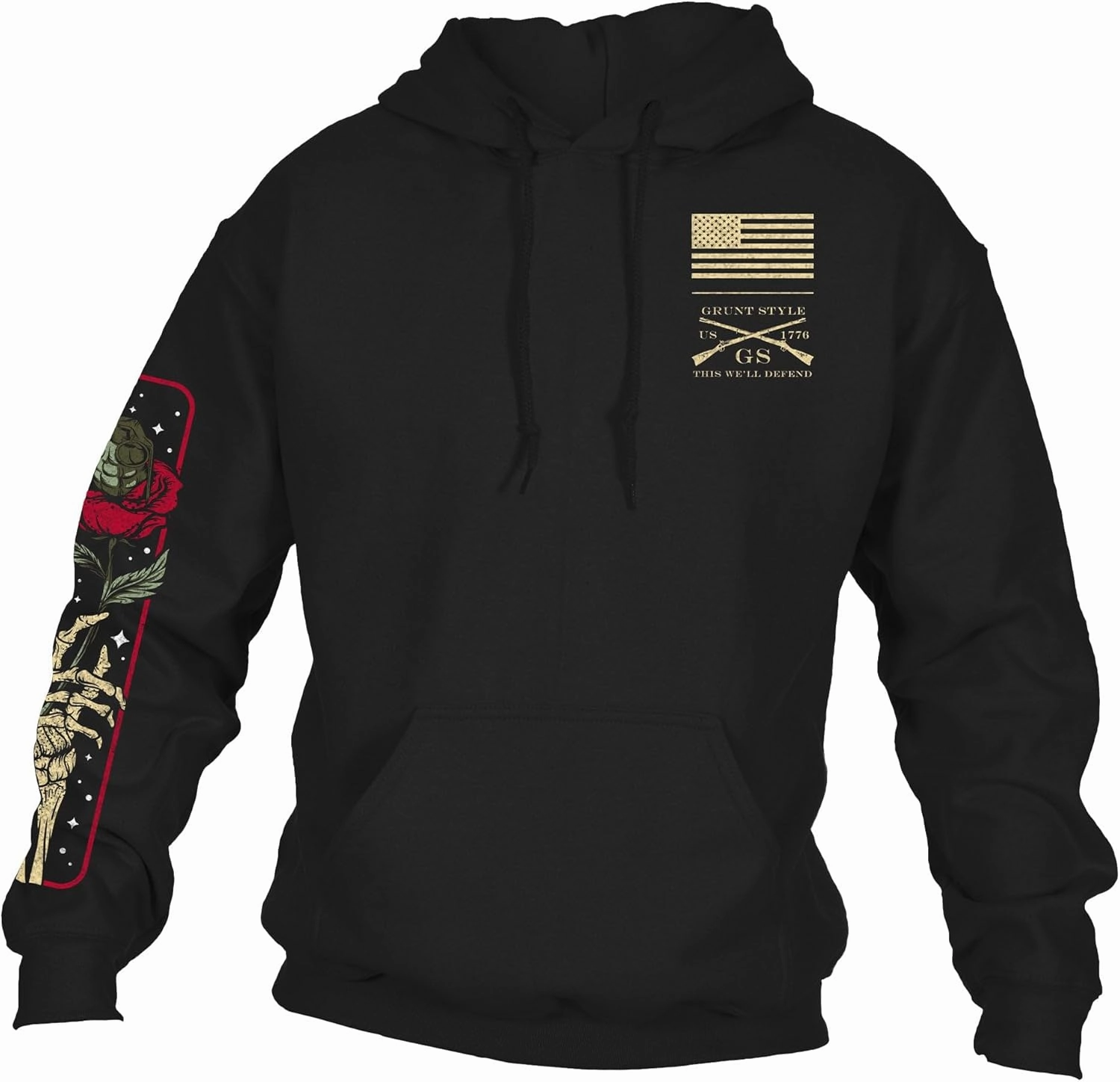 Grunt Style Death Rose Men's Pullover Hoodie