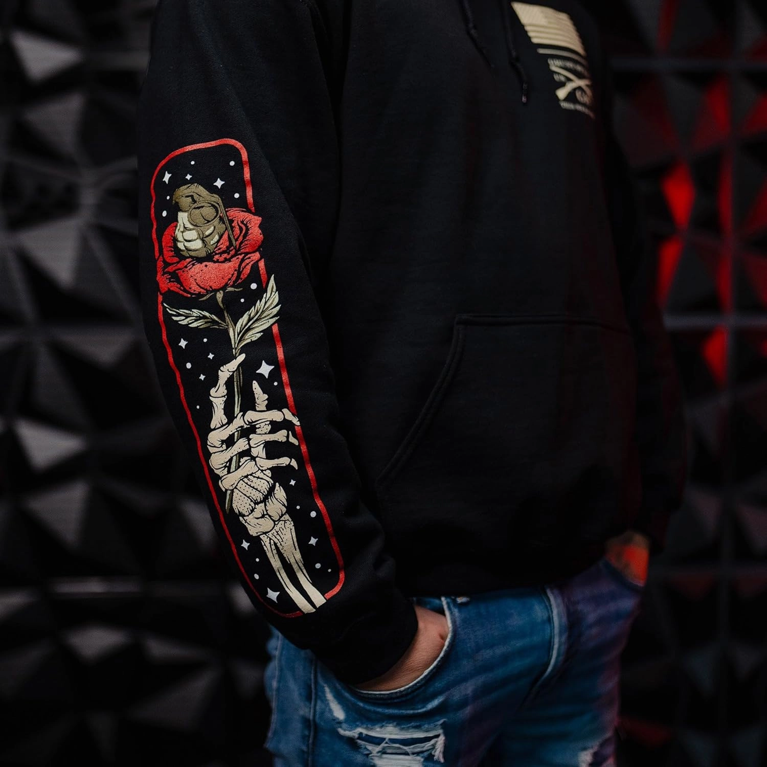 Grunt Style Death Rose Men's Pullover Hoodie