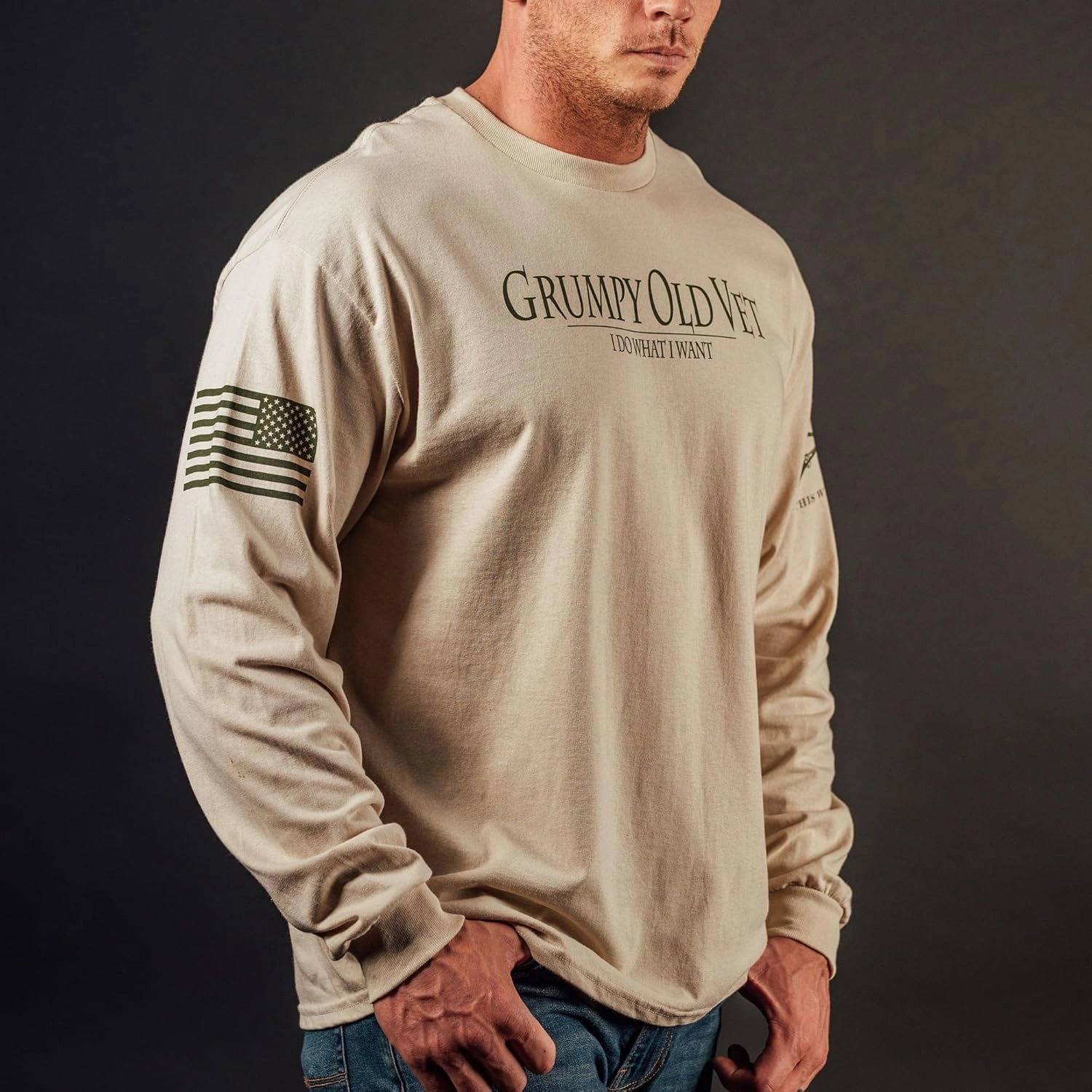 Grunt Style Grumpy Old Vet Men's Long Sleeve T-Shirt