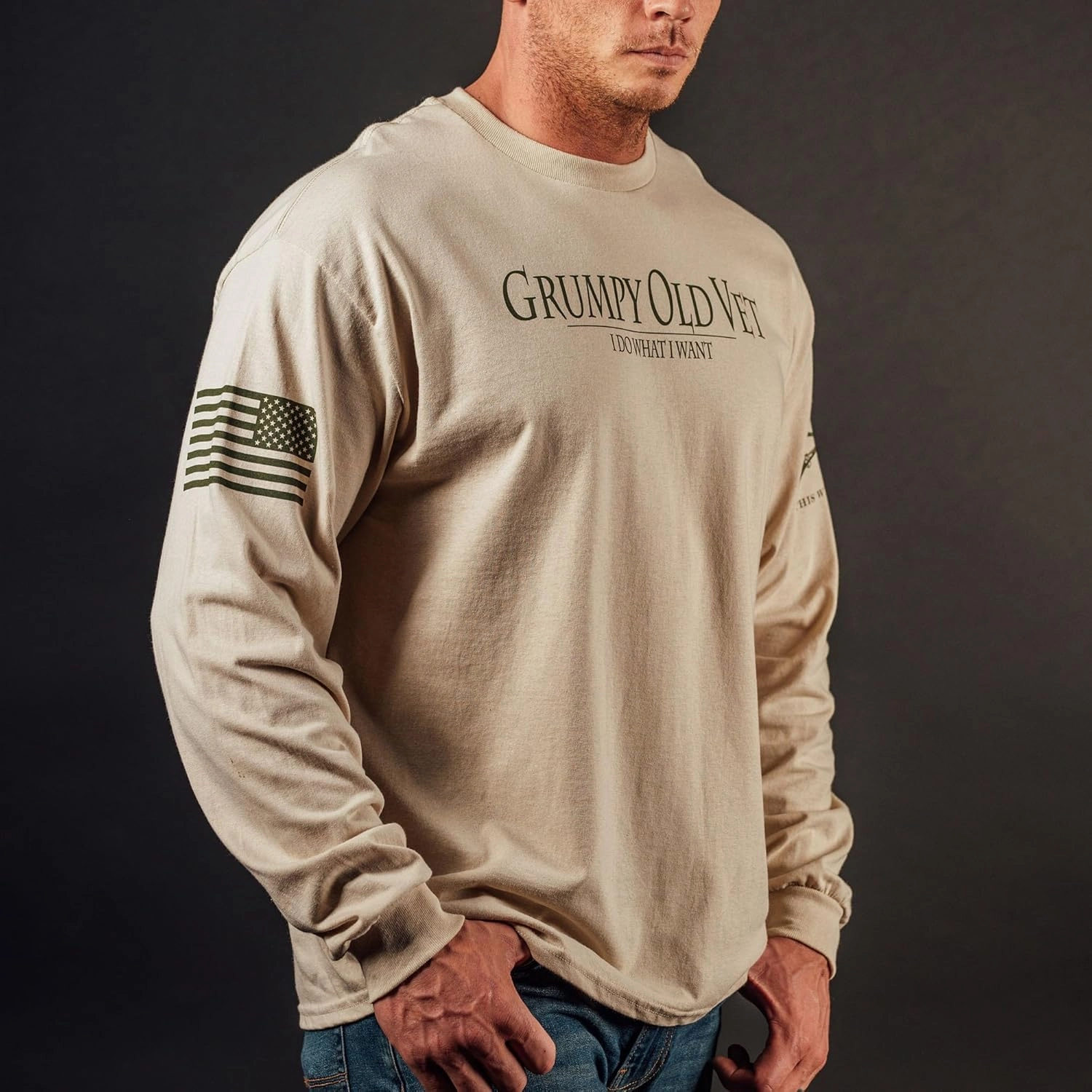 Grunt Style Grumpy Old Vet Men's Long Sleeve T-Shirt