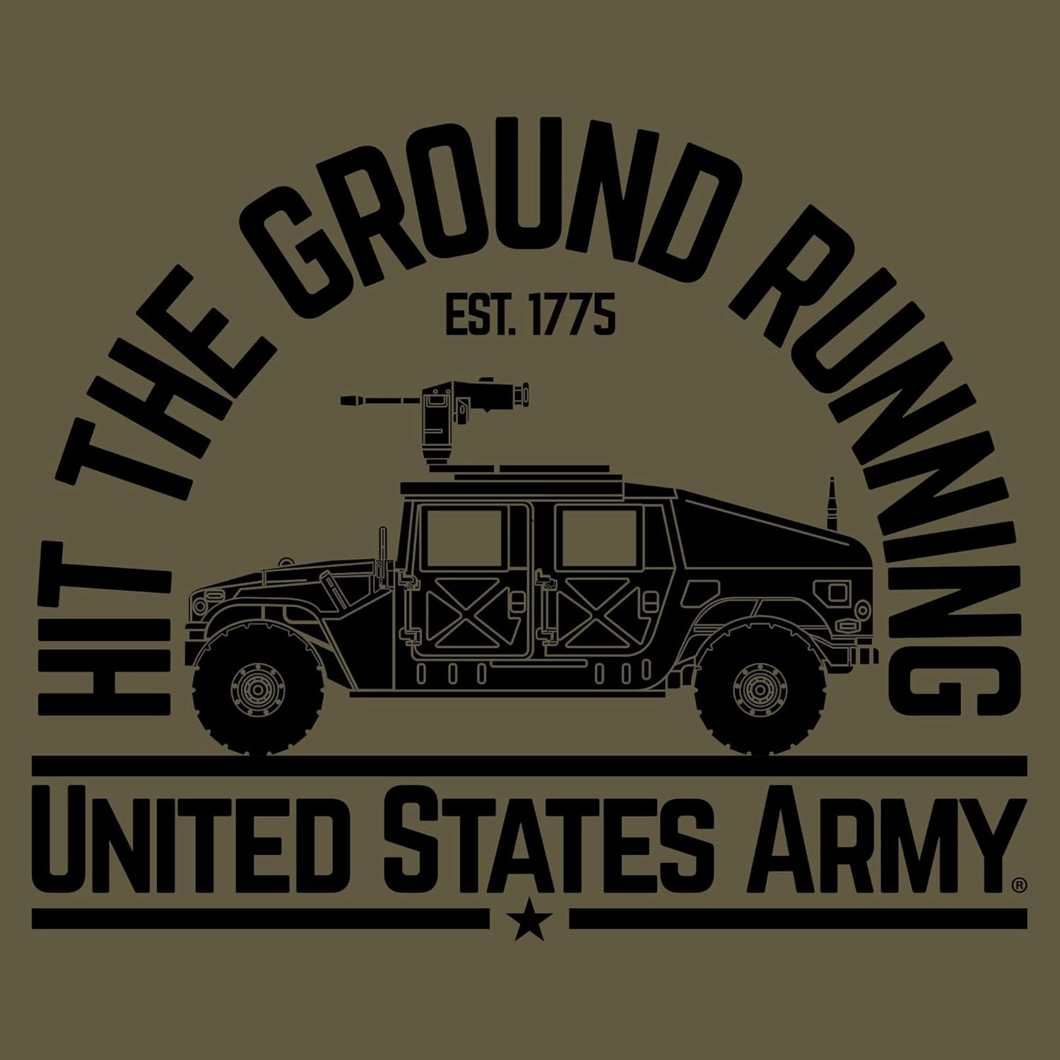 Grunt Style Hit The Ground Running Army Men's T-Shirt