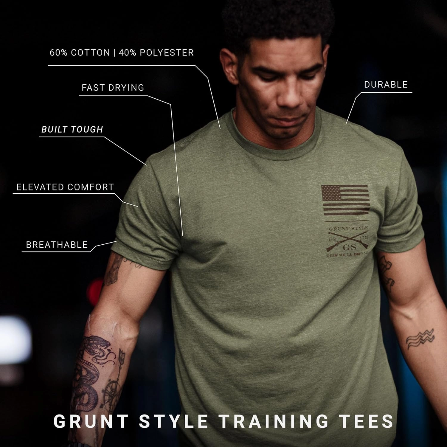 Grunt Style Improvise Adapt Overcome Men's Training T-Shirt