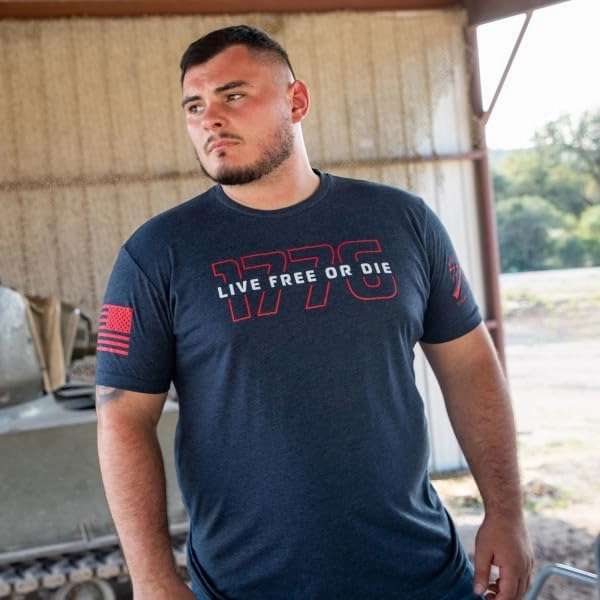 Grunt Style Live Free Or Die '76 Men's T-Shirt