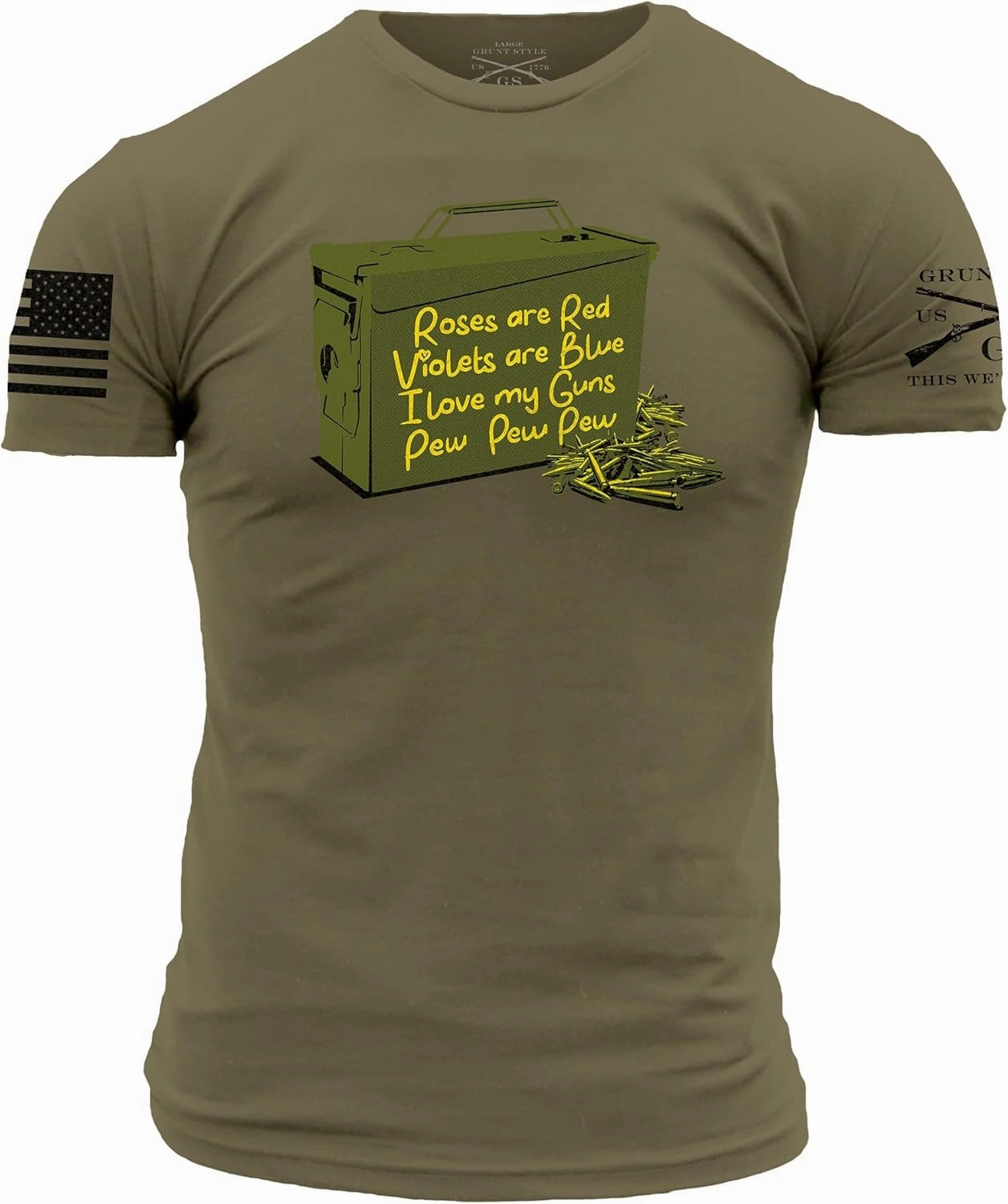 Grunt Style Love Guns Poem Men's T-Shirt