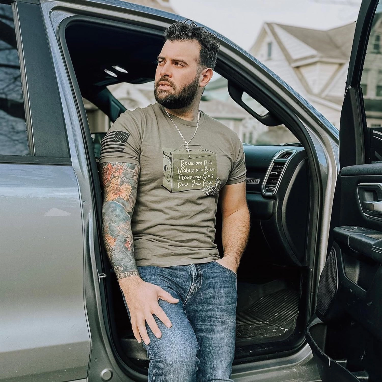 Grunt Style Love Guns Poem Men's T-Shirt