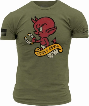 Grunt Style Lucky Devil Men's T-Shirt