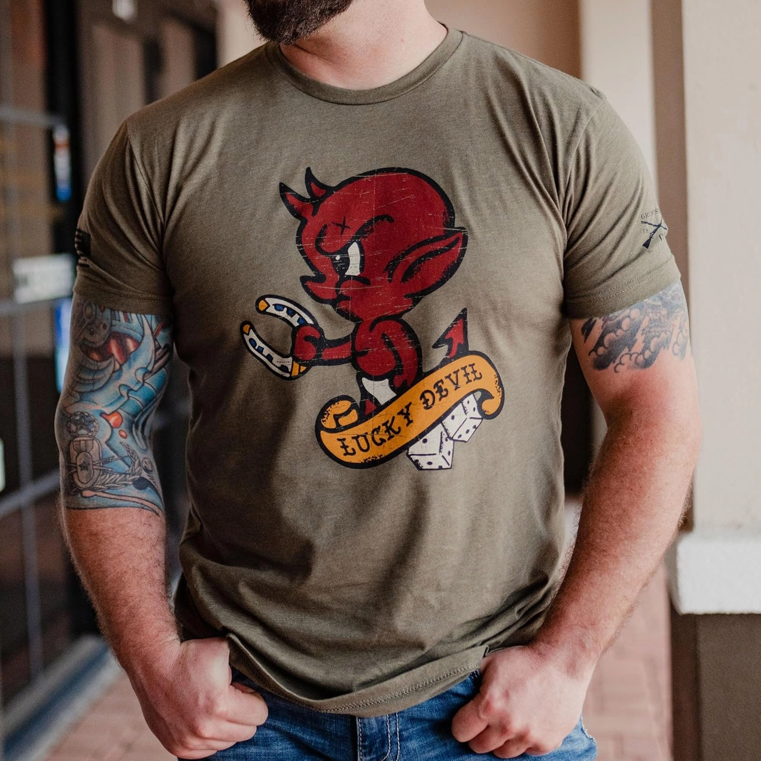 Grunt Style Lucky Devil Men's T-Shirt