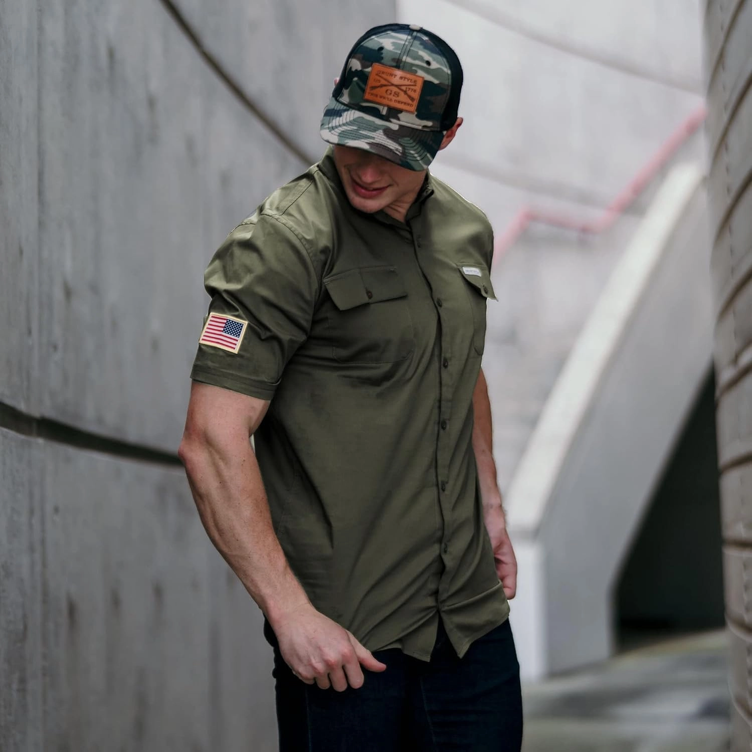 Grunt Style Men's Garage Button Down