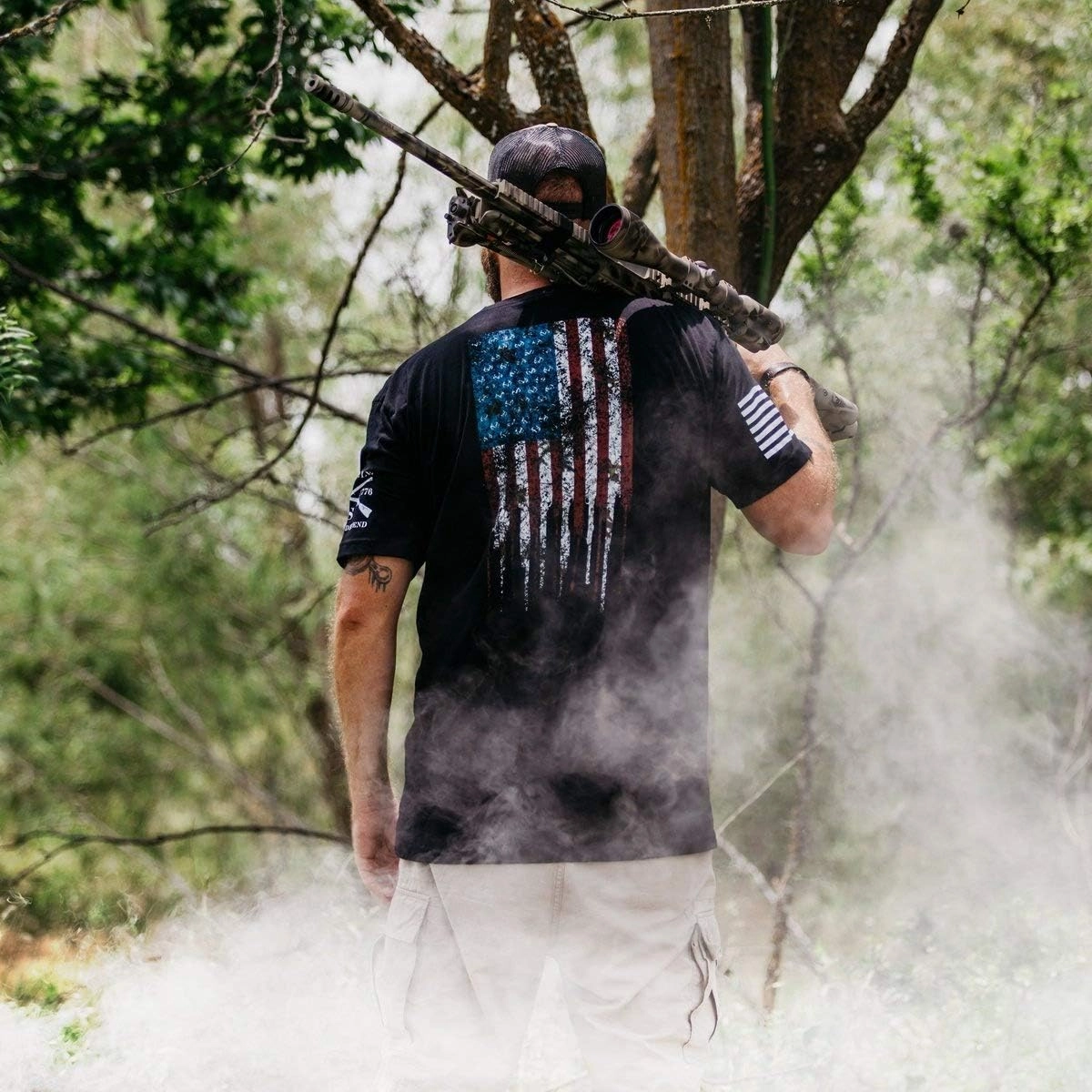 Grunt Style Realtree AP Snow® - Hunting Flag Men's T-Shirt