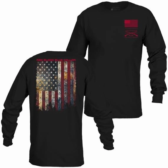 Grunt Style Red Blood Blue Collar™ Men's Long Sleeve T-Shirt
