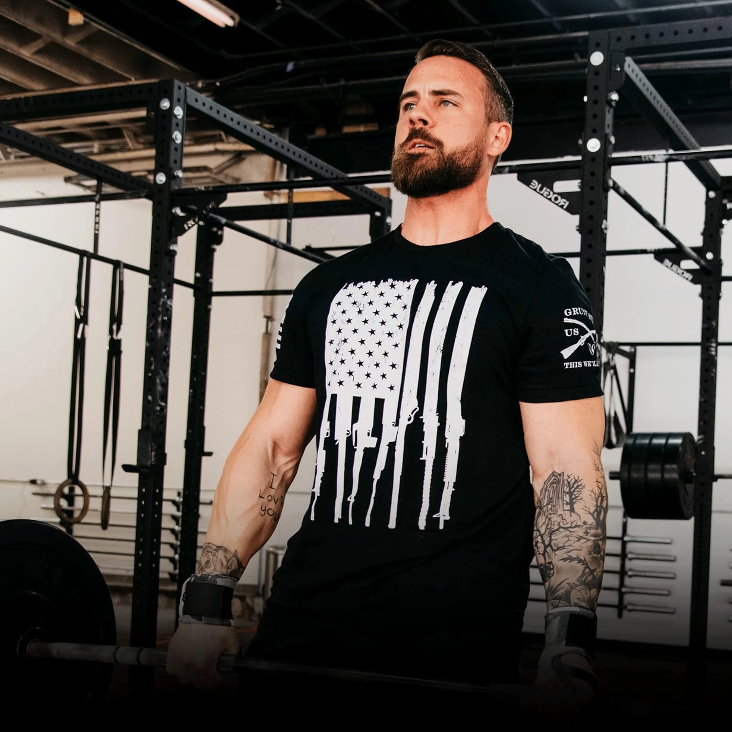 Grunt Style Rifle Flag Men's T-Shirt