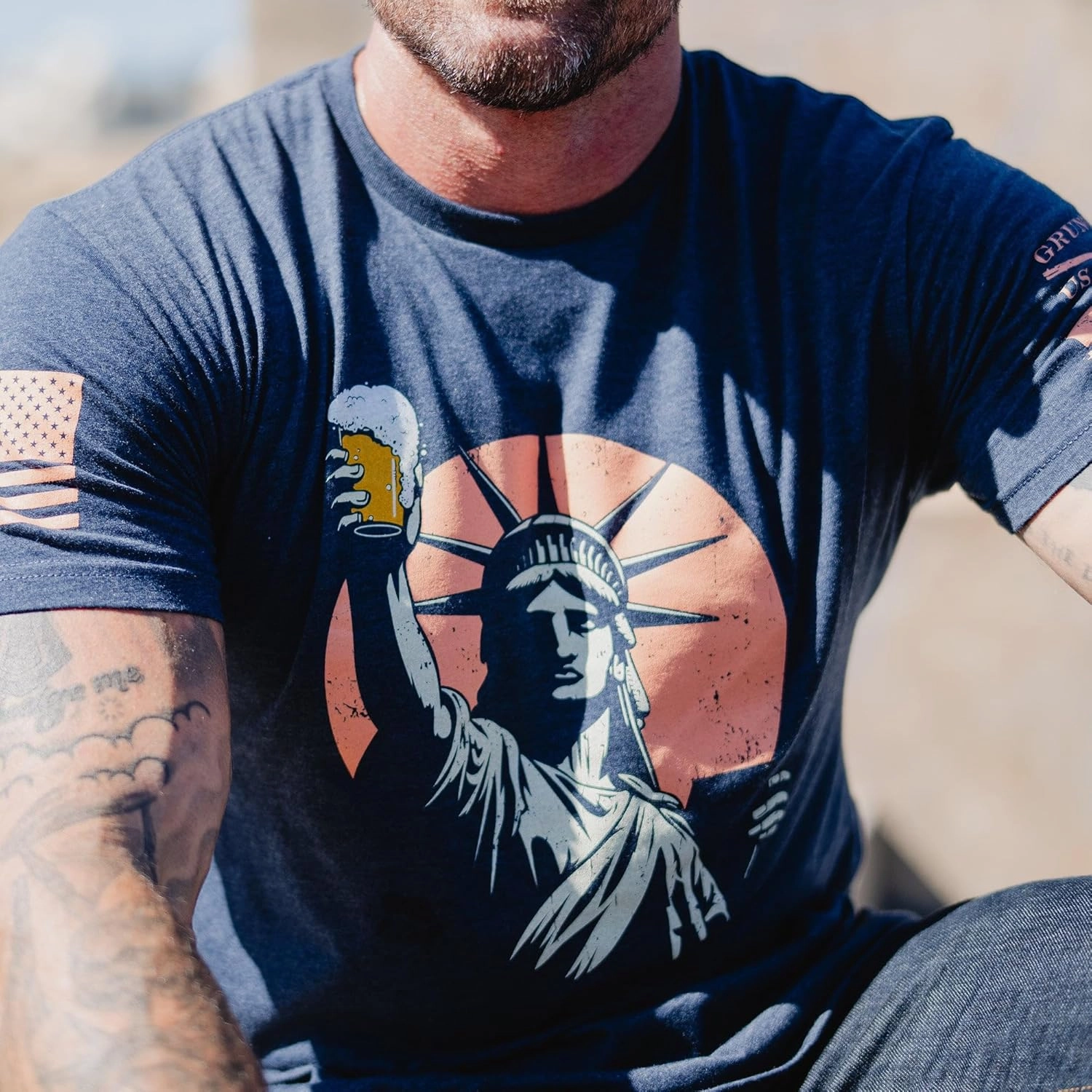 Grunt Style Toast to Freedom Men's T-Shirt